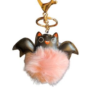Bat keychain pink